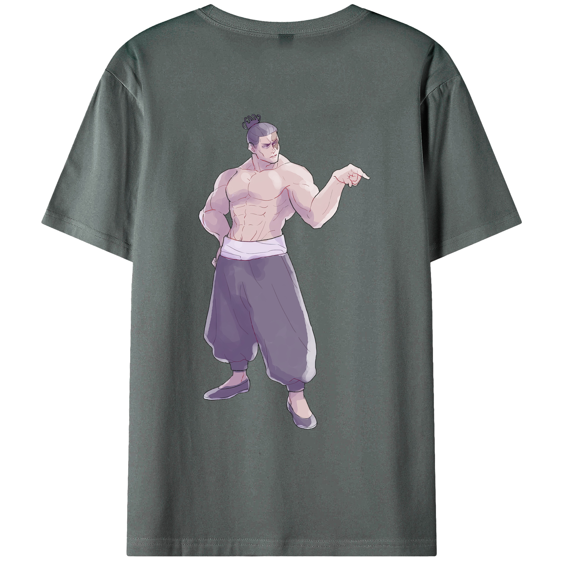 （画像用） 呪術廻戦 Jujutsu Kaisen 綿100％ メンズ半袖Tシャツ（バックプリント） 通気性